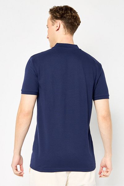 John Richmond Men Regular Fit Short Sleeve Brand Logo Polo Shirt, Navy