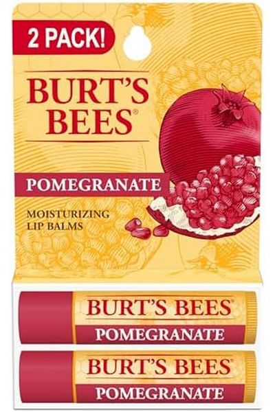 Burt's Bees Burts Bees Pomegranate Moisturizing Lip Balm Twin Pack for Unisex - 2 x 0.15 oz