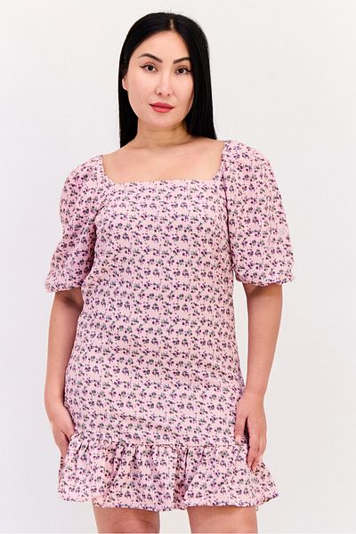 VILA Women Floral Print Mini Dress, Multicolor