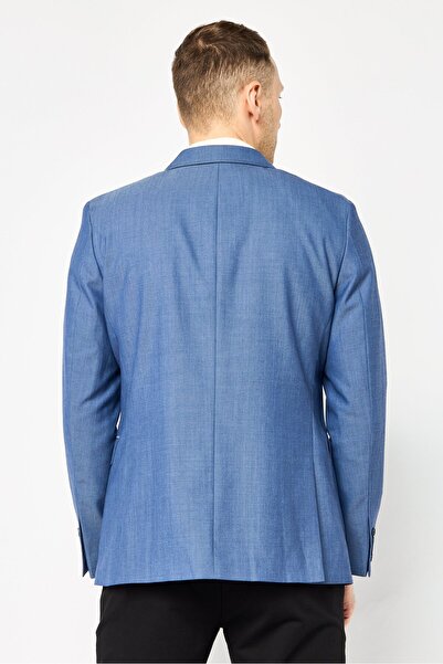 Tommy Hilfiger Men Tailored Fit Long Sleeves Plain Semi Formal Blazer, Navy