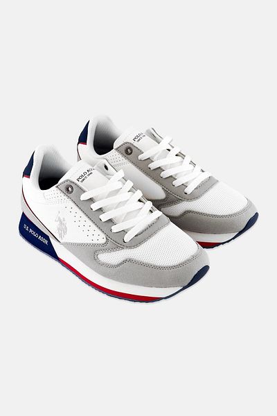 U.S. Polo Assn. Men Lace Up Brand Logo Micro Suede Shoes, Multicolor