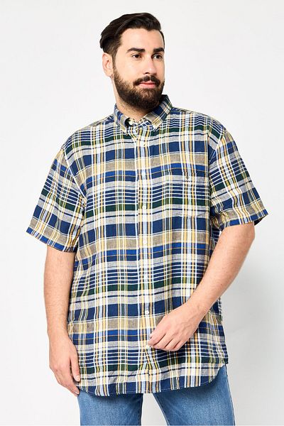 Gant Men Regular Fit Plaid Short Sleeves Casual Shirt, Multicolor