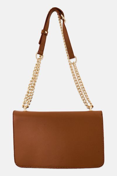 Vince Camuto Women Brand Logo Shoulder Bag, Brown