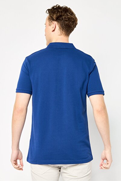 John Richmond Men Regular Fit Brand Logo Short Sleeves Polo Shirt, Navy