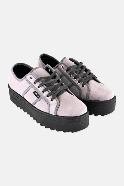 Victoria Women Lace Up Casual Shoes, Grey