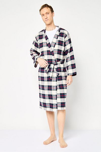 Gant Men Checkered Bathrobe, Multicolor