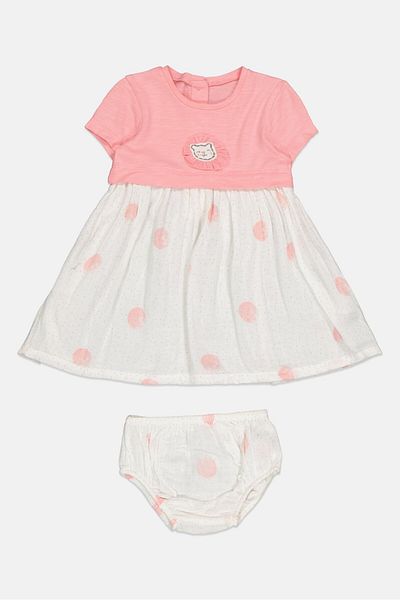 MOTHERCARE Toddlers Girl 2 Pieces Allover Print Dress With Panty Set Multicolor