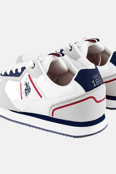 U.S. Polo Assn. Men Lace Up Brand Logo Micro Suede Shoes, Multicolor