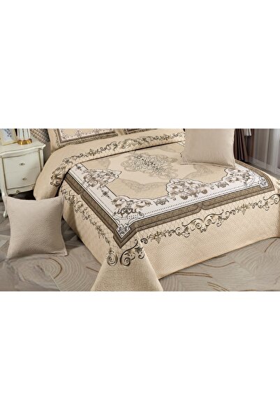 CHIRASO CHIRASO Velvet Duvet Cover Set, 5 Pieces, 230x250, Abstract Print, cream-brown