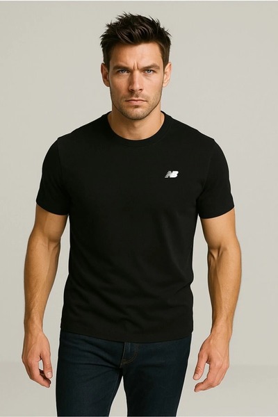 New Balance NB Lifestyle Ανδρικό Μπλουζάκι Ανδρικό Μαύρο Μπλουζάκι - MNT1537