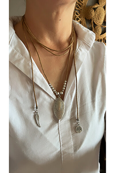 by özllem Design Symbol Pendant with Waxed Hemp Rope with Dolma