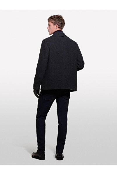 Sisley Cotton Blend 5 Pockets Leather-Look Denim Pants Men's 932 Pants - 324A4Flsse02F