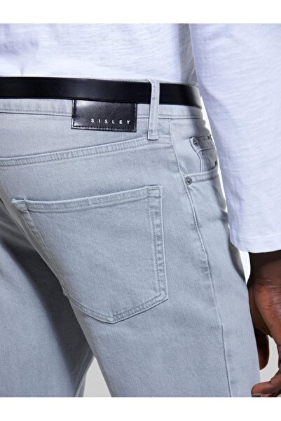 Sisley Cotton Blend Vintage Washed Effect Skinny Pants Men's 888 Trousers - 324A4Rg4Se02A