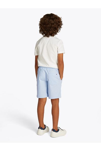 Tommy Hilfiger Boys Breezy Blue Stretch Poplin Shorts