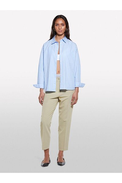 Sisley Viscous Blended Elastic Waist Trousers Women's Sand Color Trousers - 325P4Kvxl5Cm7