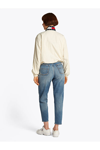 Tommy Hilfiger جاكيت تومي هيلفيغر نسائي مقاوم للماء بياقة شعار بيضاء قديمة