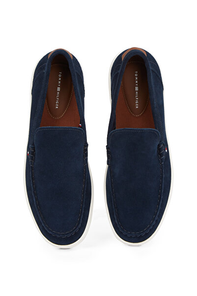 Tommy Hilfiger Men Desert Sky Signature Slip-On Suede Loafers