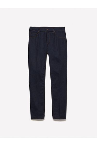Sisley Cotton Blend 5 Pockets Leather-Look Denim Pants Men's 932 Pants - 324A4Flsse02F