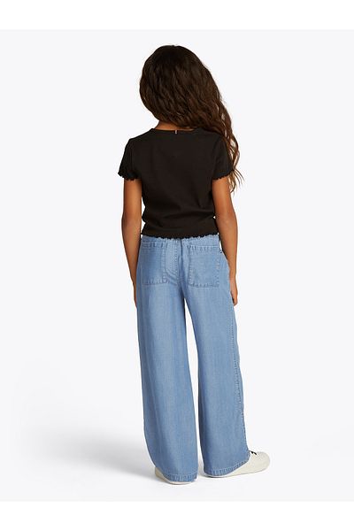 Tommy Hilfiger Girls Denim Medium 01 Chambray Wide Leg Pants