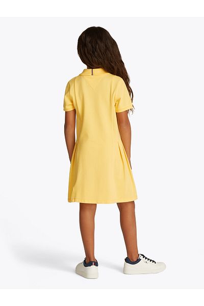 Tommy Hilfiger Girls Citronella Pleated Polo Dress