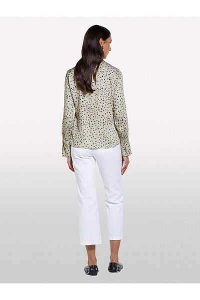 Sisley Stretch Cotton Back Piping Pocket Pants Women's White Trousers - 325P49Male02X
