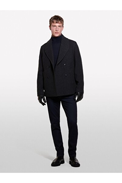 Sisley Cotton Blend 5 Pockets Leather-Look Denim Pants Men's 932 Pants - 324A4Flsse02F