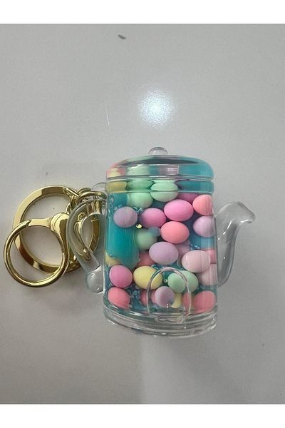demirosa Bottle with Sim Particles Inside Keychain ​​& Bag Accessory