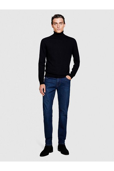 Sisley Boston Slim Fit Stretch Denim Trousers Men's Khaki Mix Trousers - 323A4Mqbse00O