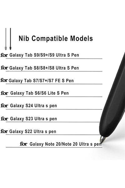 Sjâlsfrânde أطراف قلم S متوافقة مع سامسونج - سلسلة Galaxy Tab S (lite,fe,ultra) S6, S7, S8, S9, S10 (5 قطع)