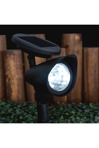 SyaMAG Proiector solar cu felinar, LED alb, 32 cm, plastic, negru