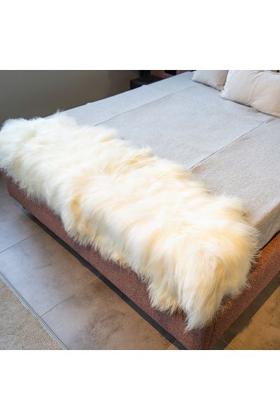 LUXUSKIN Ivory double bedskin – long hair