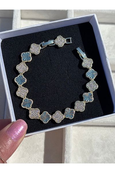 cheberry takı Vip Bracelet with Star-Row Stones Tarnish Resistant 17+3 cm