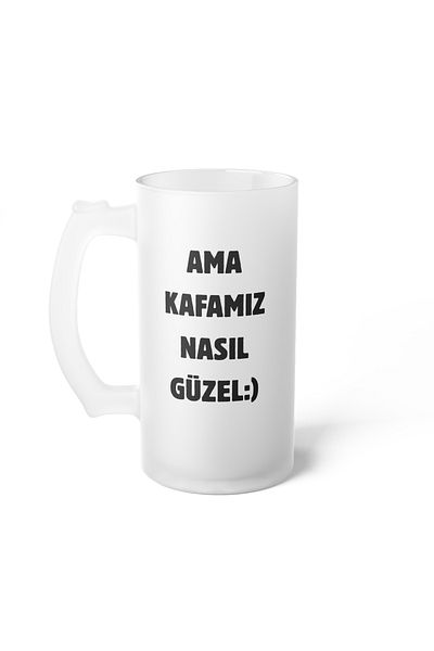 BASKIBAZAR Since 2020 But How Beautiful Our Minds Are Printed Frosted Gift Beer Glass - Birthday - Valentine's Day