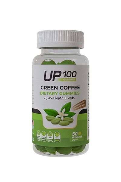 UP100 Green Gummies with Green Coffee Extract, 50-piece pack