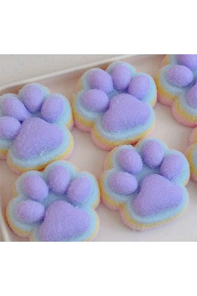 BES Cat Paw 4.5cm 2Pcs Stress Toy Soft Fidget Squishy Furry Paw
