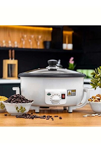 Generic 2 in 1 Electric Coffee Roaster & Popcorn Maker – 1500g Capacity with Timer & Temp Control