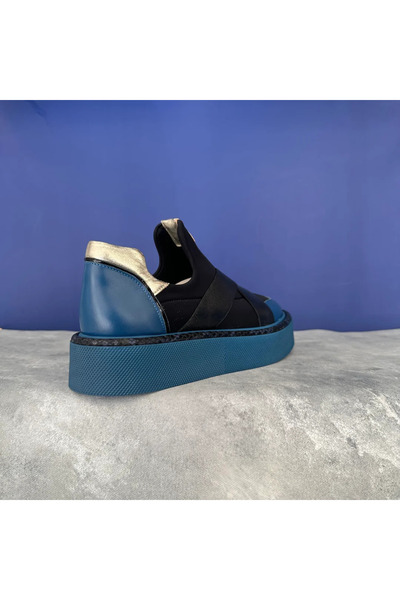 H&K GLOW Hakiki Deri Çapraz Bantlı Sneaker