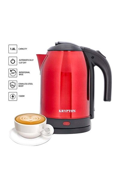 KRYPTON 1.8l Stainless Steel Electric Kettle – 1500w, Cordless, 360° Base, Fast Boil, Safe Cut-off