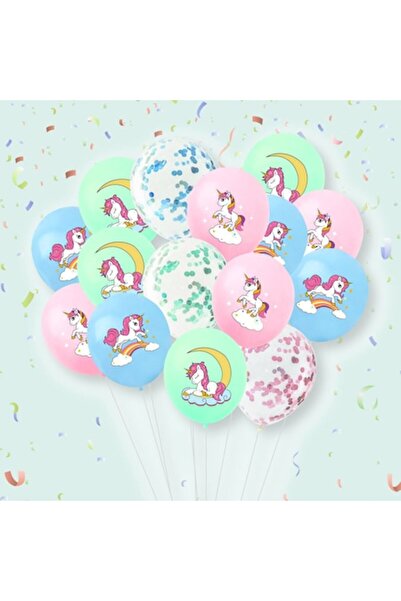 SyaMAG Set Baloane Petrecere, Model Unicorn, Multicolore, Latex, 30cm - 15 Bu...