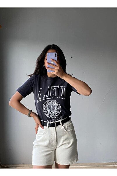 SHUR BOUTİQUE Yüksek Bel Denim Kot Şort