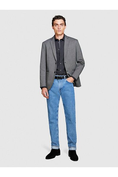 Sisley Slim Fit Stretch Cotton Shirt Men's Colorful Shirt - 323A5Cnx5Ql19