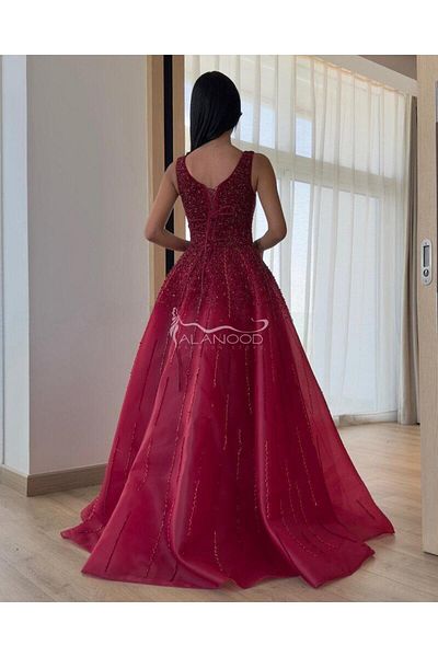 ALANOOD FASHION Oudi hand-embroidered queen dress - elegant royal design - dazzling look