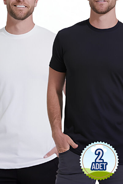 MK Mukko Kids Set de 2 tricouri pentru bărbați pentru adulți, de bază, uni, c...