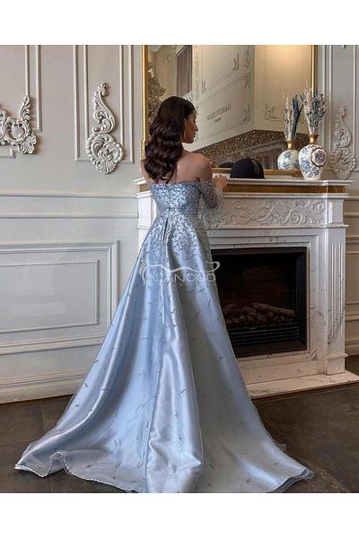 ALANOOD FASHION فستان الجوهرة: الأناقة والتميز مع خامة ملكية وتطريز سماوي فاخر - احصلي عليه الآن!