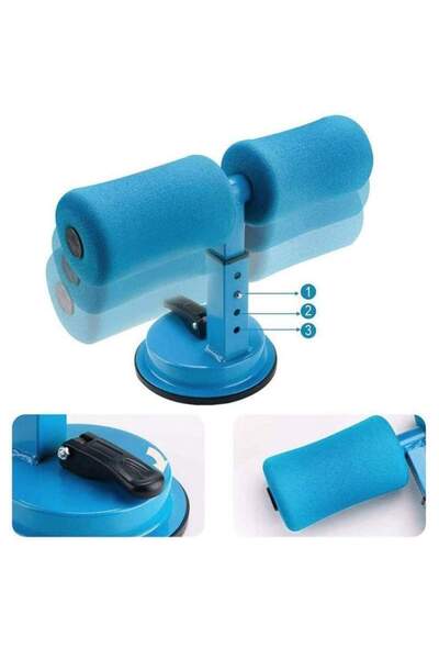 SIKS Aparat de fitness WTD1002 cu suport pentru picioare, pentru abdomen / flotări, portabil, albastru