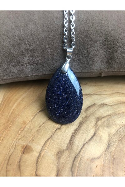 Vipfoni قلادة داملا موديل ستار ستون باللون الأزرق الداكن