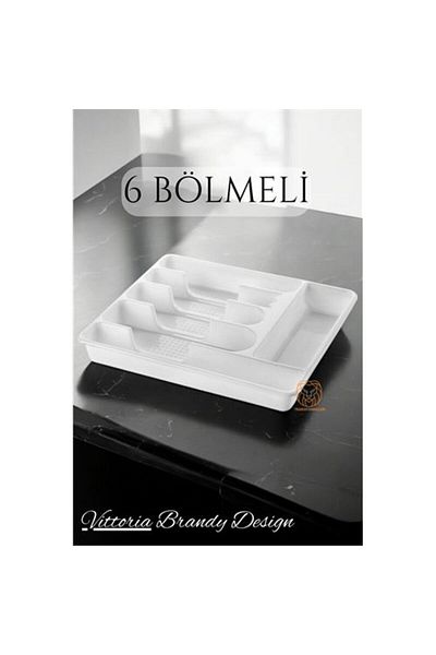 Skygo Modacar Drawer Cutlery Holder 6 Compartments White