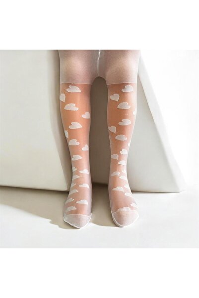 Butik Kalp Desenli İnce Opak Bebek Külotlu Çorap