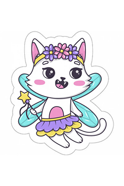 INOVATIX Σετ 8 τεμαχίων, Αυτοκόλλητο Μαγικής Γάτας, INOVATIX®. 6 εκ.