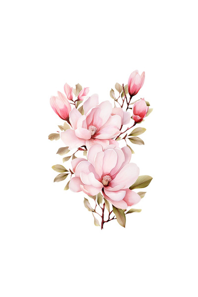 INOVATIX Set of 8 pieces, Magnolia Sticker, INOVATIX®. 6 cm